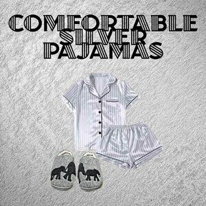Comfortable silver pajama set